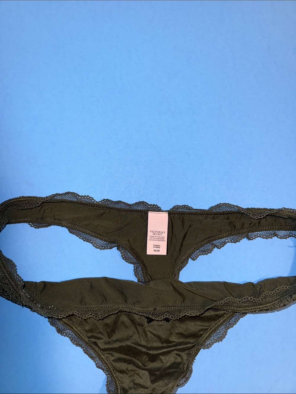 Victoria's Secret Olive Green Lace Underwire Bra & Bikini Set - Picture 6 of 8